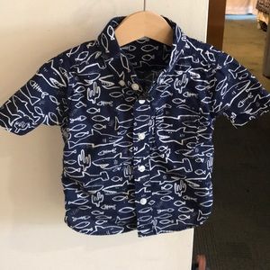 Gap button down shark shirt